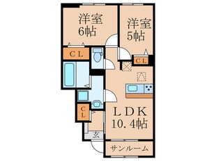 ポルタフォルトゥーナ　Ｂの物件間取画像